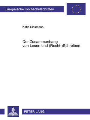 cover image of Der Zusammenhang von Lesen und (Recht-)Schreiben